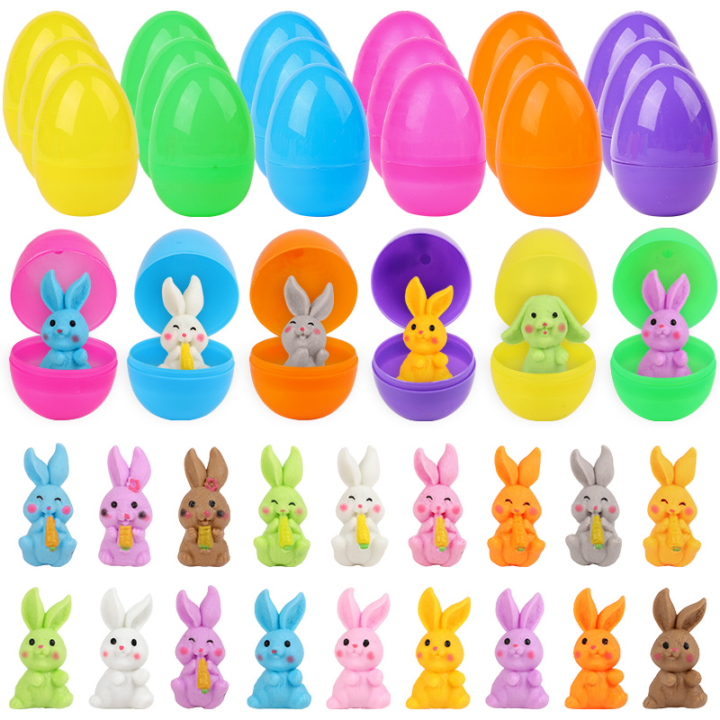 Party Games Easter Egg - 24 œufs de Pâques avec figurine