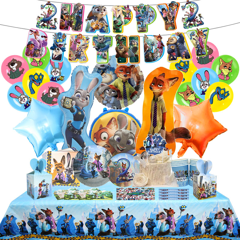 Zootopia Party Games - Décorations de fête d'anniversaire Zootopia pour