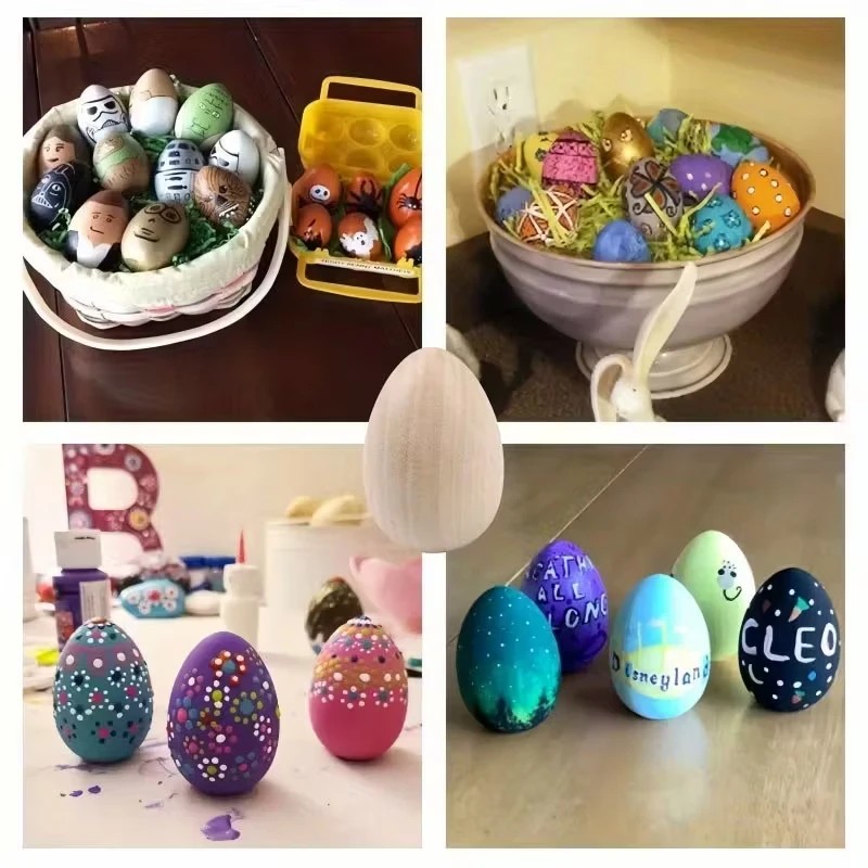 Party Games Easter Egg - Œufs de Pâques en bois de