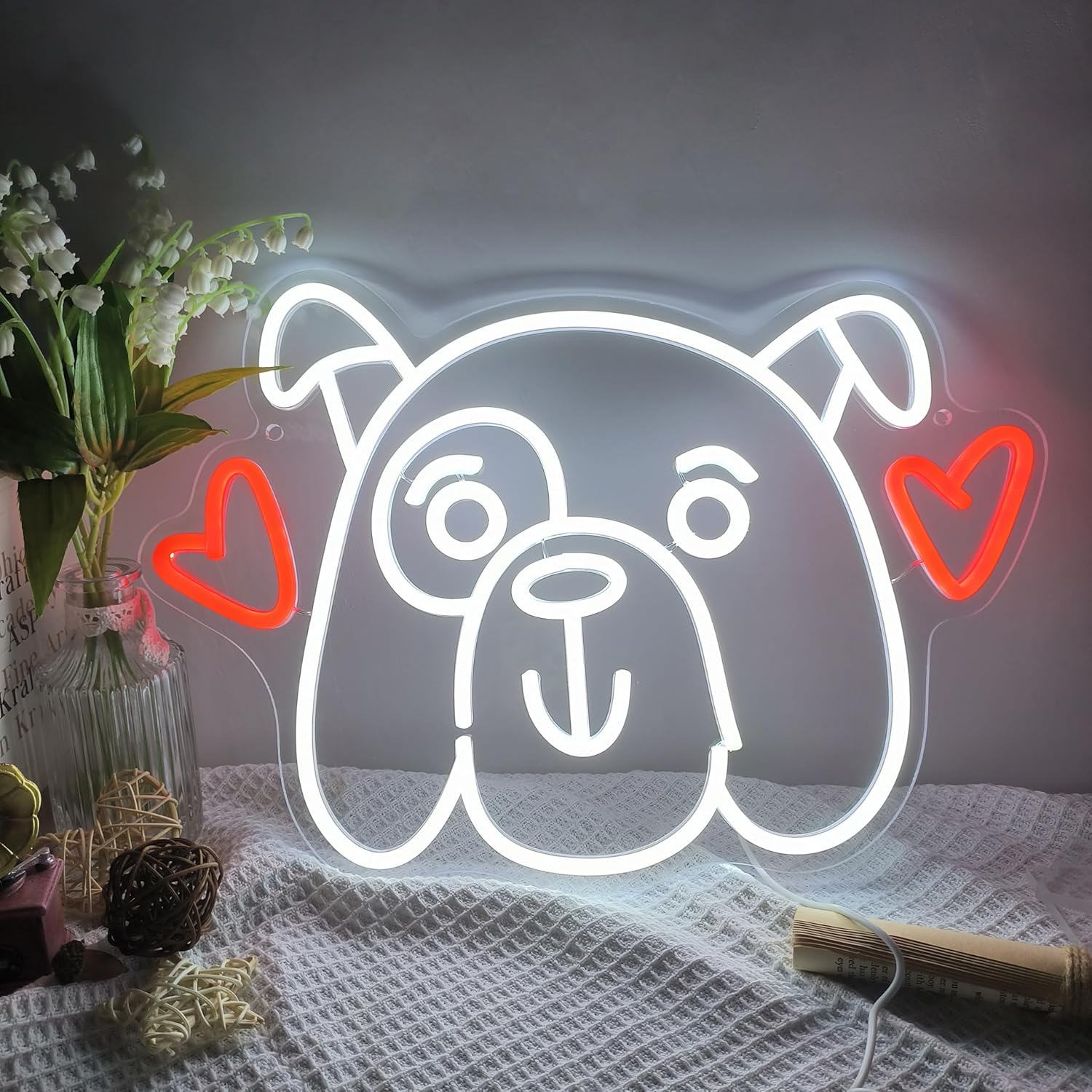 Enseigne néon LED Love Dog, lu - Party Games Shop avis et prix