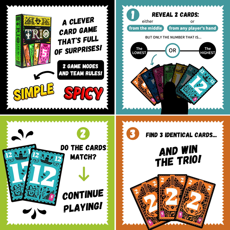 Jeu de cartes stratégique TRIO - Party Games Multiplayer avis et prix